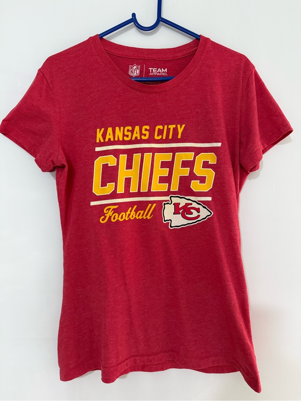 NFL Team Apparel Kansas City Chiefs Football Red Short Sleeve Tee Size Small